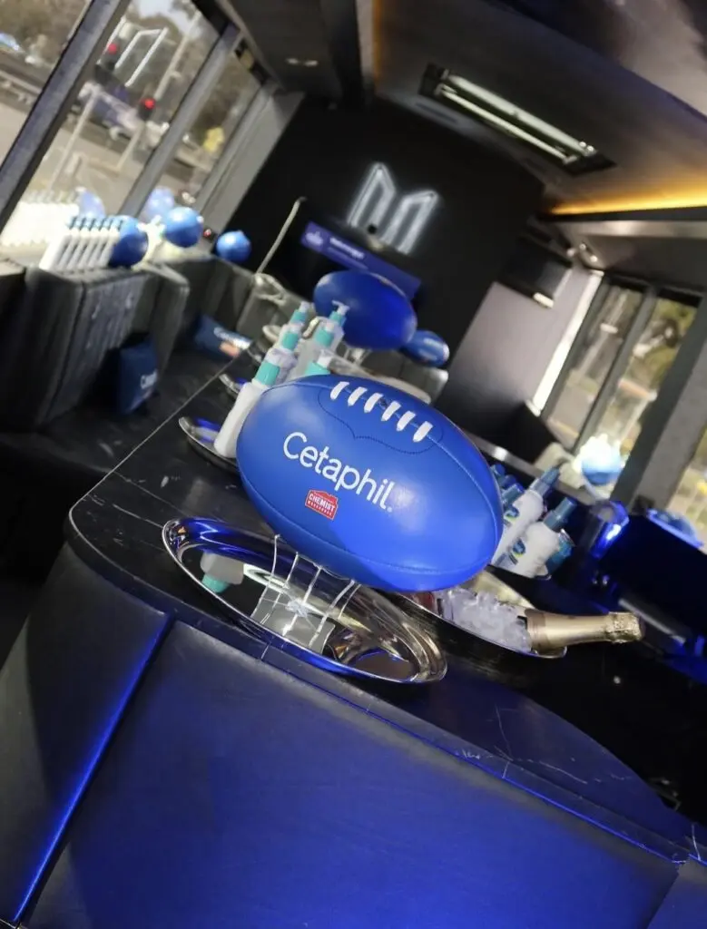 Luxcoach Brand Activations and Corporate Events. AFL Grand Final with Cetaphil
